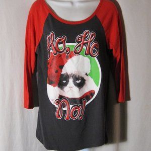 Grumpy Cat Christmas Ho Ho No T Shirt M